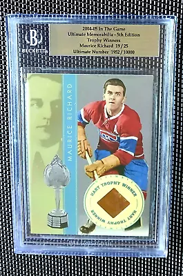 2004-05 Itg Bap Ultimate Trophy Winners - Maurice Richard - Game Used Glove • $49.99