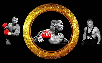 IRON MIKE TYSON BOXER BOXING LEGEND WALL ART COVER 30x20 Inch Canvas FRAMED UK • £21.99