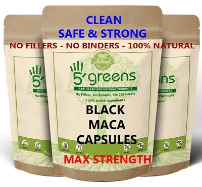 £21.99 • Buy Black Maca Capsules 6000mg Natural Vagen Capsules STRONG & EFFECTIVE 5greens