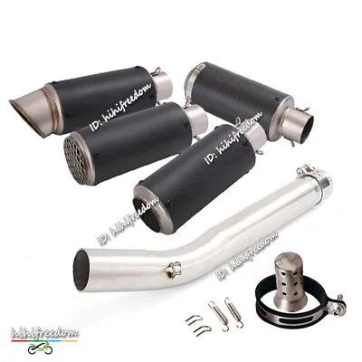 For Suzuki GSXR1000 2005 2006 Slip-on Carbon Baffle Muffler Exhaust Middle Pipe • $218.41