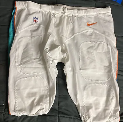 Nike Miami Dolphins Training Facility Cropped Pants & Belt Sz 58 White Mesh • $17.99