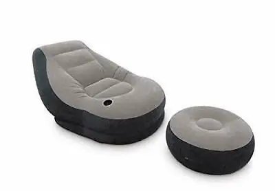 £18 • Buy Intex Inflatable Lounge Chair With Footrest - Grey/Black 