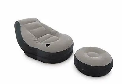 Intex Ultra Lounge Infatable Chair With Cup Holder + Ottoman Air Furniture 68564 • £29.99