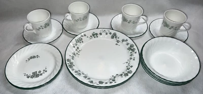 $74.95 • Buy Corning Corelle CALLAWAY IVY 20 Piece Set  Service For 4 * Plates Bowls Cups EUC