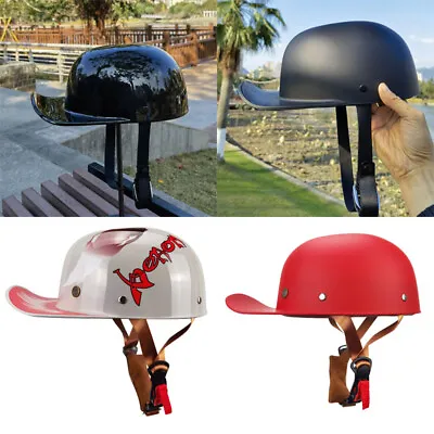 Retro Half Helmet Baseball Cap Quick Release Motorcycle Helmet For Men Women • $36.99