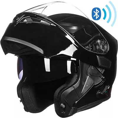 ILM Seller Refurbish Bluetooth Integrated Motorcycle Helmet Modular Intercom DOT • $74.99