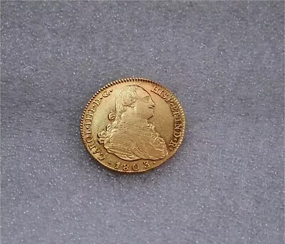 1803 Madrid 4 Escudos Charles Iv Spanish Gold Coin Doubloon Xf/au • $1949.99