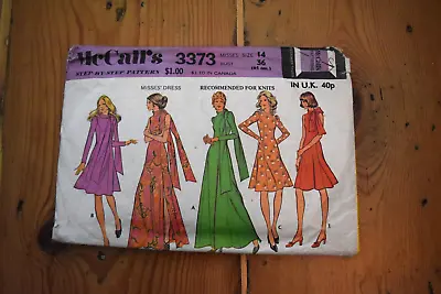 70s McCall's Sewing Pattern. Dress Size 14 Bust 36  • £3.99