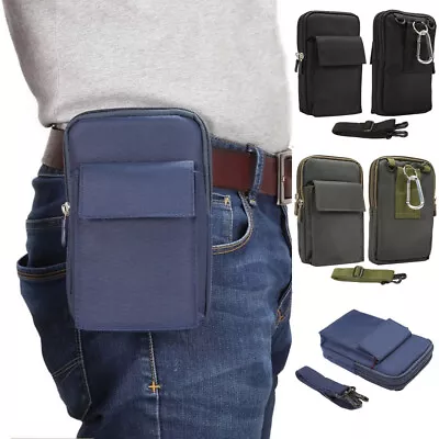 Small Mini Crossbody Shoulder Men Bag Universal Cell Phone Case Purse Belt Bags • £9.29