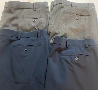 Lot 4 Men’s Pants 44x30 Navy & Gray Dress Pants George • $39.95