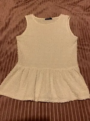 Ladies Internacionale Cream Sleeveless Top Size UK 14 • £0.99