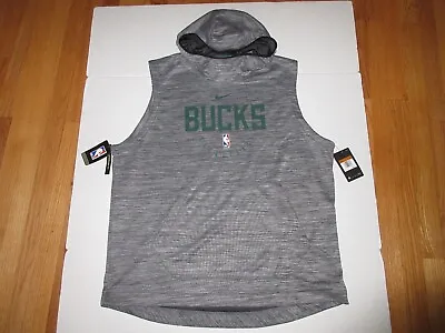 NIKE Milwaukee Bucks Warm Up Hoodie NBA Player Issue Men Size 2XL **NEW** • $60