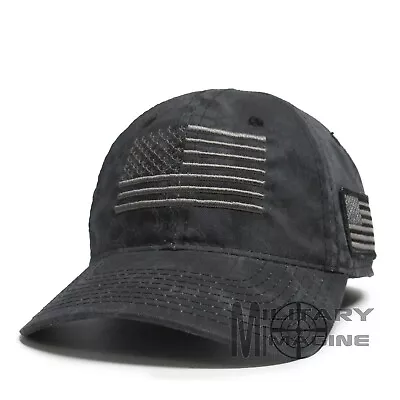 Tactical Operator Hat Cap American Flag 2A Gray  Kryptek Outdoor Camo Hunting • $17.99