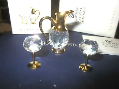 Swarovski Crystal Memories A Jug Of Wine & Glasses For 2 Mib!!! • $32.99