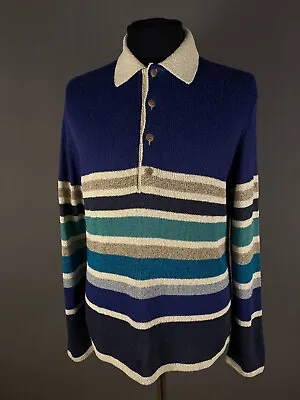 Missoni Sport Vintage Sweater Mens Striped Multicolor Made In Italy Size 52 • $120