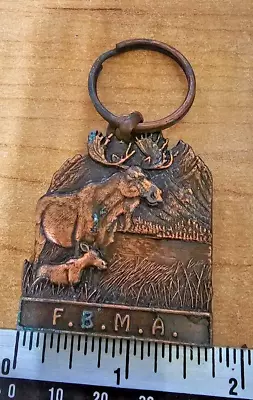 F.B.M.A. Florida Bermuda Moose Association Moose Information Keychain Free Ship • $12