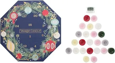 £14.99 • Buy Yankee Candle Advent Calendar Christmas Wreath Scented Candle Inc Glass Holder