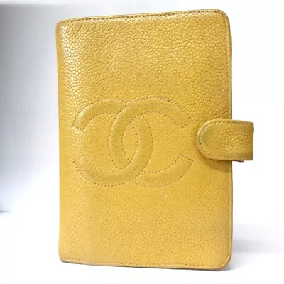 Authentic CHANEL COCO Mark Notebook Cover Leather [Used] • $0.99