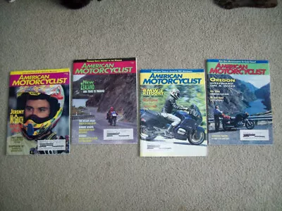 4 Vtg AMERICAN MOTORCYCLIST 1995 Harley Davidson HONDA Motorcycles BMW R1100RT • $25