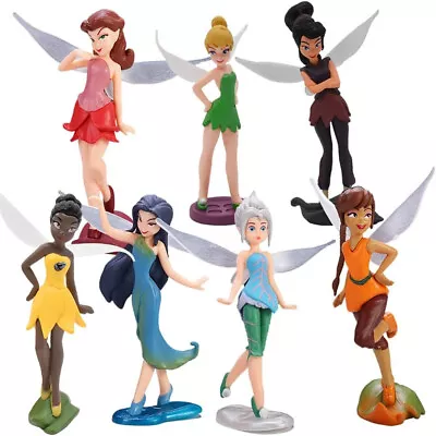 7pcs Tinkerbell Fairy Princess Action Figures Toys Set Cake Toppers Decorations. • $20.89