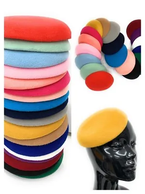 Quality Round Sinamay Felt Fascinator Base Pillbox Hat DIY Supplies Wholesale UK • £6.99