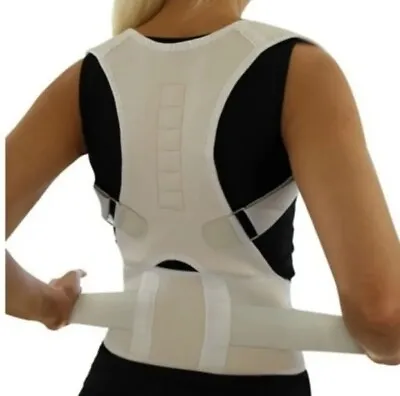 Thoracic Back Posture Corrector Magnetic Brace For Back Pain Relief.Beige L. • $20