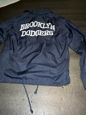 Majestic Official Athletics Brooklyn Dodgers Jacket Navy Blue Size Small B635 • £12