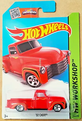 2015 Hot Wheels Workshop #244 - '52 Chevy - Long Card • $9