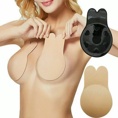 £3.29 • Buy Invisible Silicone Strapless Bra Push Up Adhesive Rabbit Lift Up Stick On Bra UK