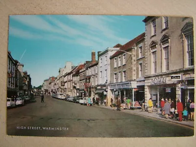 Postcard - HIGH STREET WARMINSTER. Unused. Standard Size. • £2.75