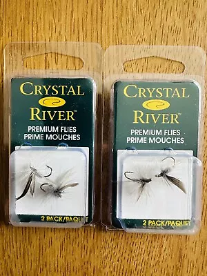 TWO Twin Pks (=4) Crystal River™️ Prem Mosquito Flies Sz 12 • Blue Dun  CR111-12 • $11.85