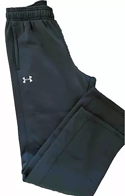 UNDER ARMOUR STORM COLD GEAR LOOSE Men's Black Sweatpants Sz. M PERFECT! • $16.09