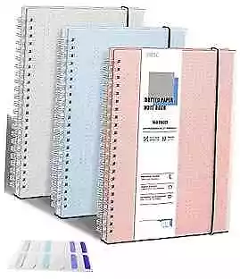  3 Pack Dot Notebook 8.5 X 11 Inches Spiral Notebooks For Dotted-A4-3 Pcs • $38.46