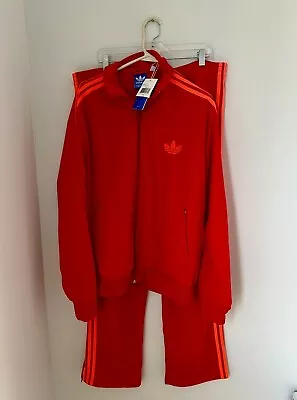 NWT Adidas Originals Firebird Tracksuit Z38441 Vivid Red/Orange XXL • $300