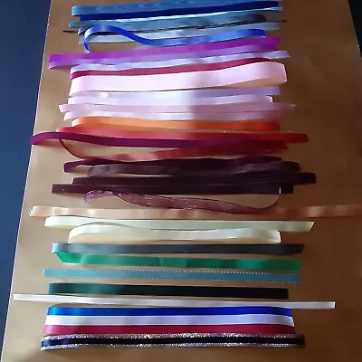 Craft Ribbon Lot: 35 Ribbons 12 Inches+ Each Velvet Grosgrain Sewing • $5.49