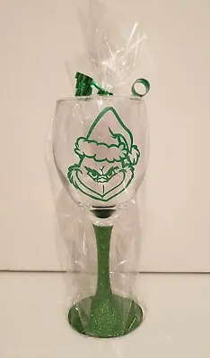 £5.99 • Buy The Grinch Christmas Wine Glass X1 Grinch Christmas Gift Grinch Decor Green