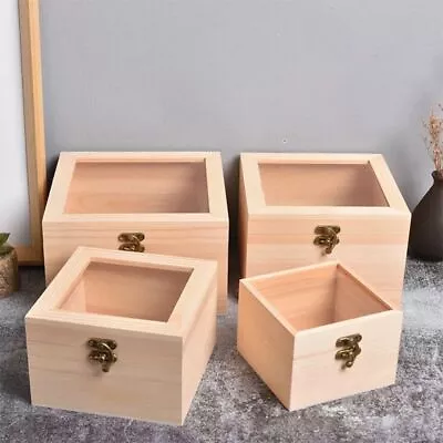 Handicrafts Decor Gifts Packing Storage Box Display Wooden Box  Wedding • $15.90