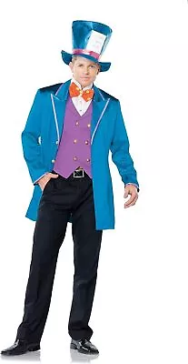 Mad Tea Party Host Hatter Alice Wonderland Fancy Dress Halloween Adult Costume • $69.95