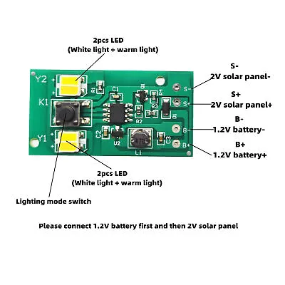 2 Sets Solar Panel 1.2V LED Solar Lights Control Board Module For Outdoor Garden • $8.16