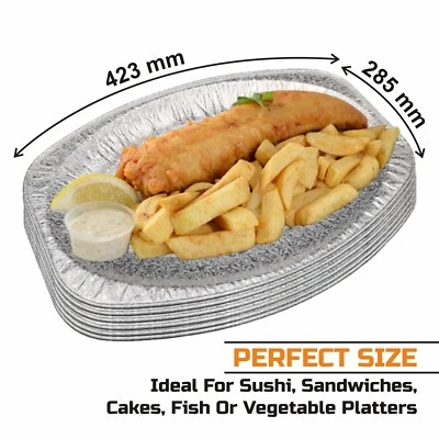 £25.19 • Buy [Set Of 50] 17  Foil Platter Disposable Aluminium Catering Serving Buffet Party