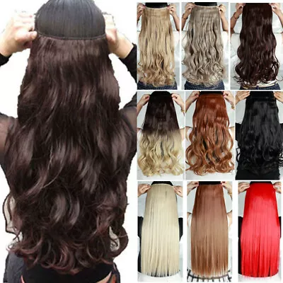 Mega Thick One Piece Clip In Hair Extension Real Natural Soft Full Head As Human • $12.60