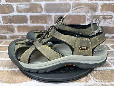 Keen Venice Waterproof Hiking Trail Sandals Brown Leather 1002321 Mens Size 11.5 • $34.95