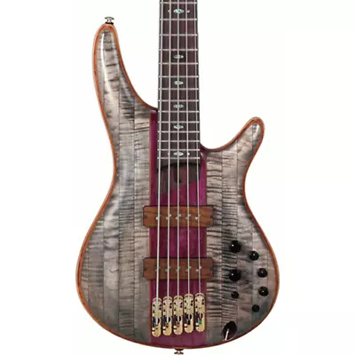 Ibanez SR5CMDXBIL Premium Electric Bass Guitar W/Bag - Black Ice Low Gloss - Cle • $2414