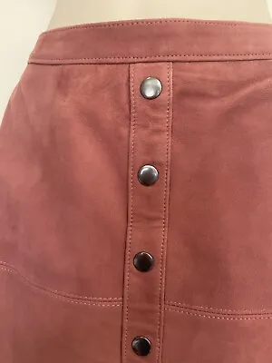 KOOKAI Mini Skirt Soft Leather Dark Rose Size 34  AU 6As New • $25