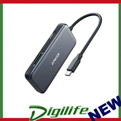 $69.90 • Buy Anker 5-in-1 USB-C Hub , USB-C To 4K HDMI, 2x USB 3.0 , SD & MicroSD Card Read
