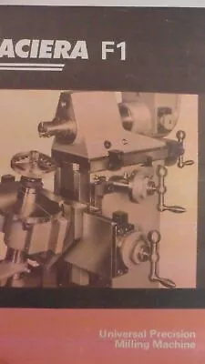 Aciera F1 Universal Milling Machine 1987 Sales Brochure • £9