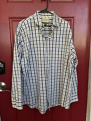 Cabela's Outfitter Series Long Sleeve Multi Plaid Button Down Shirt Men's XLT • $27