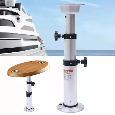 Table Pedestal Stand Base 43-74cm Height Adjustable For Rv Boat Caravan Marine • $116.85