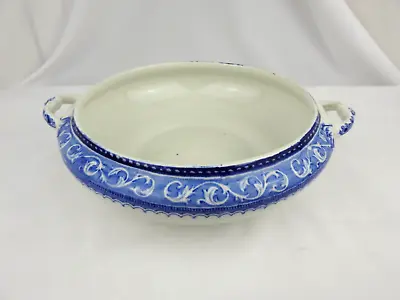 Vintage Serving Dish Tureen Corinth Pattern Myott Son & Co - Blue & White 10.5  • £1.99