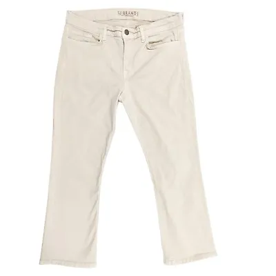 J Brand GIGI Muslin Flared Crop Pants Women Sz 31 Beige Style 1126K Made In USA • $28